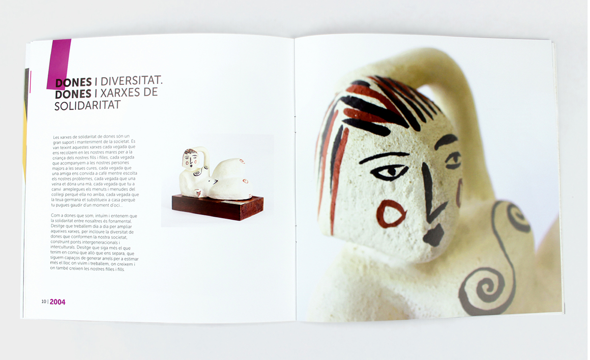 diseño editorial catálogo dones aldaia mujer escultura elvira taberner exposición