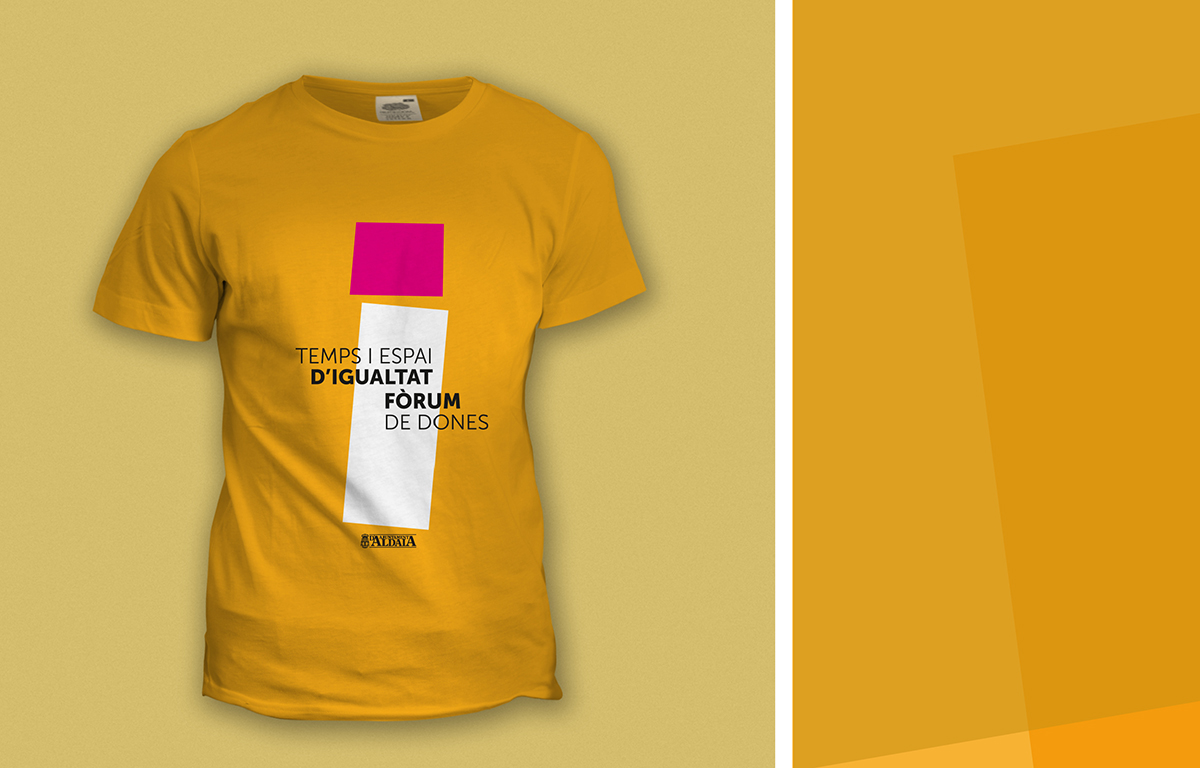 camiseta diseño dones aldaia mujer merchandising comunicación gráfica igualdad promoción