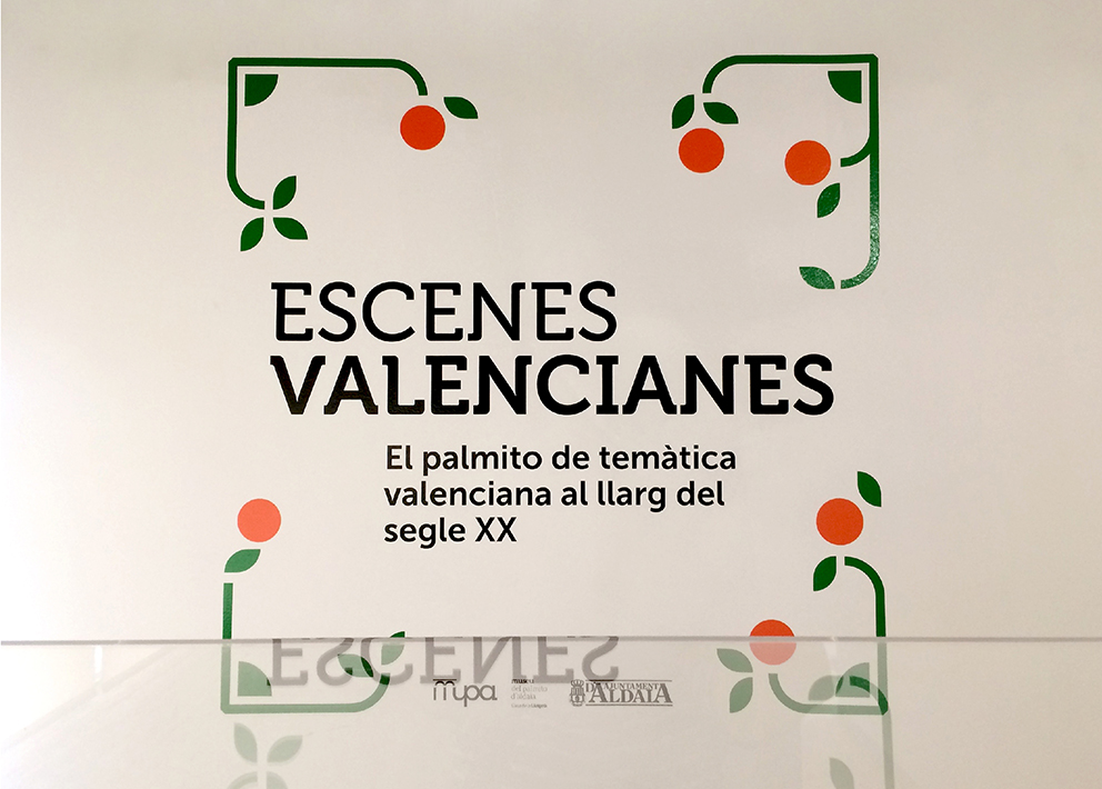exposicion escenes valencianes diseño grafico vinilo imagen mosaico museo palmito abanico cultura valenciana aldaia naranja modular naranjo