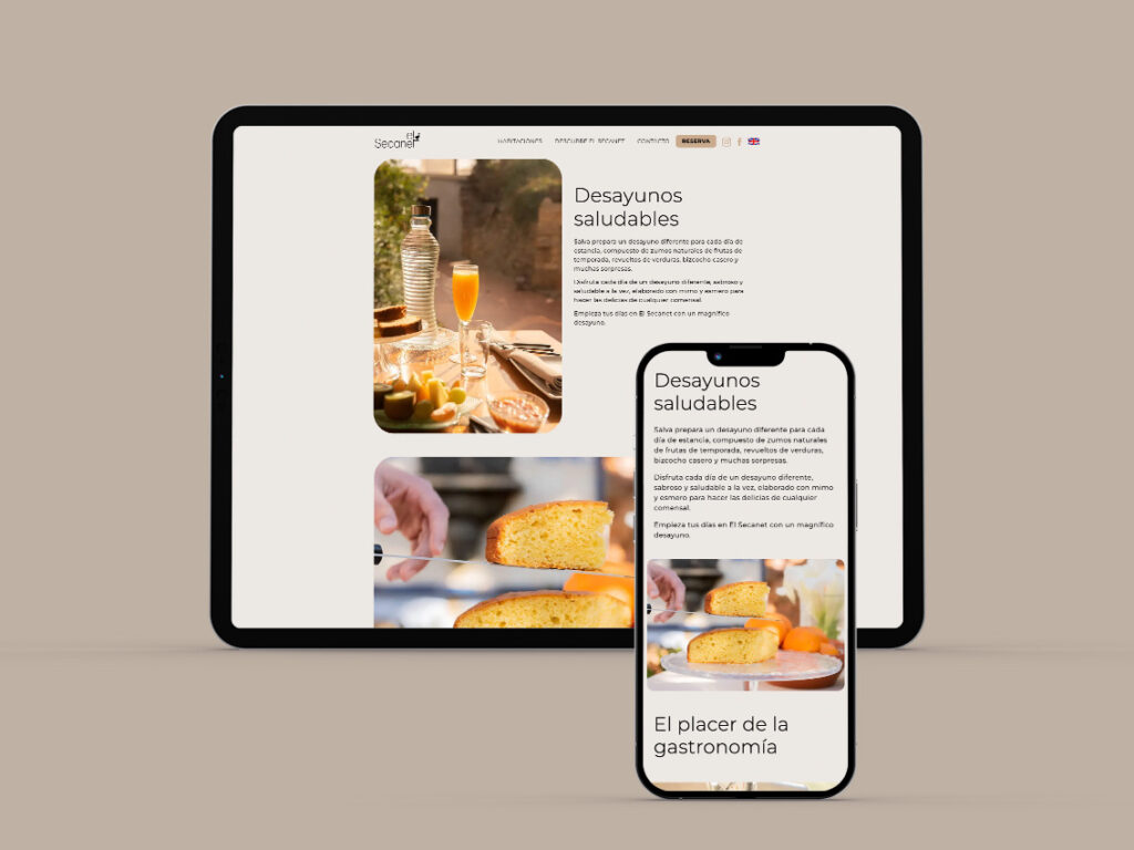 Diseño web responsive El Secanet