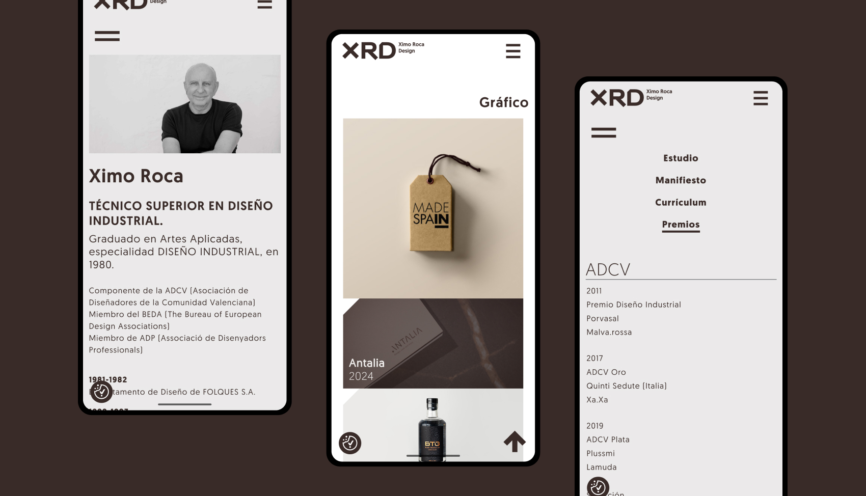 Website design for Ximo Roca Design